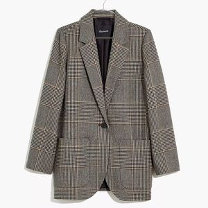 Madewell Larsen Blazer in Glen Plaid Size XL NWOT